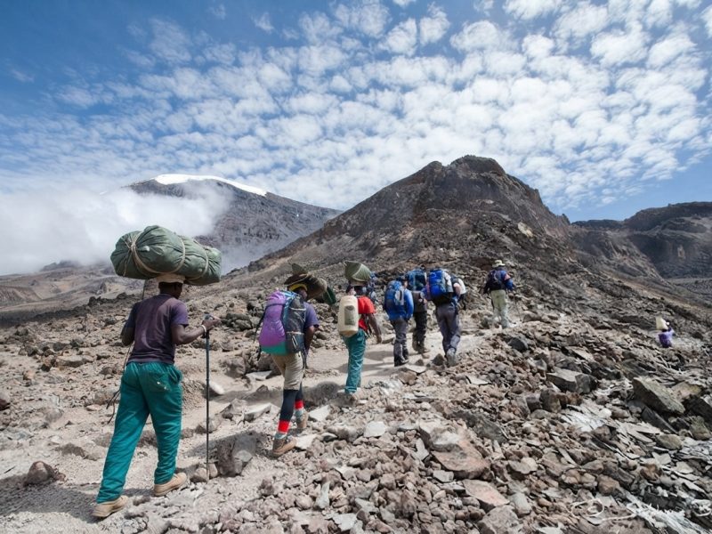 Mount Kilimanjaro trekking difficulty steep trail