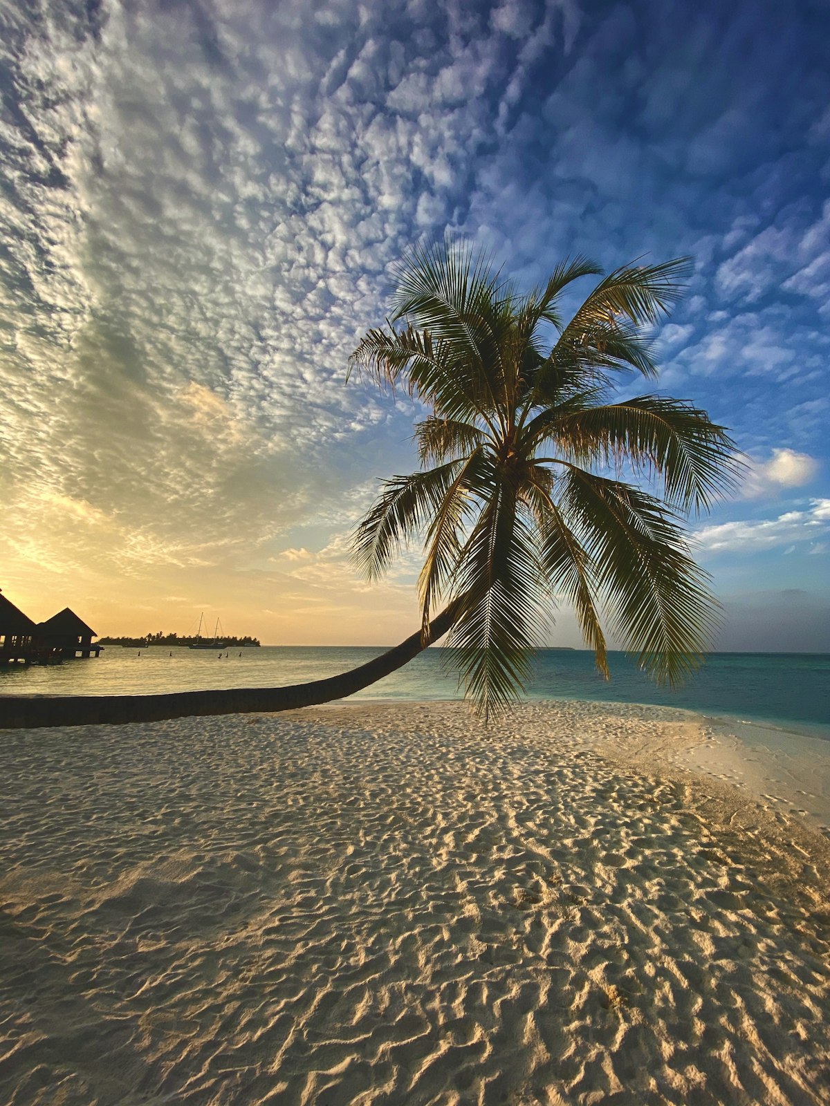 Aerial view of Nungwi beach with white sand and turquoise water in Zanzibar